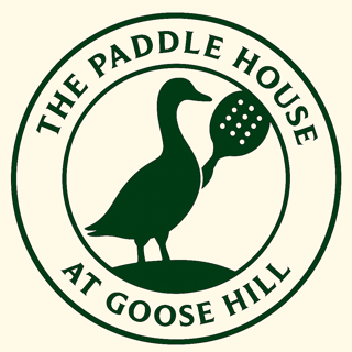 The Paddle House at Goose Hill: a goose holding a paddle