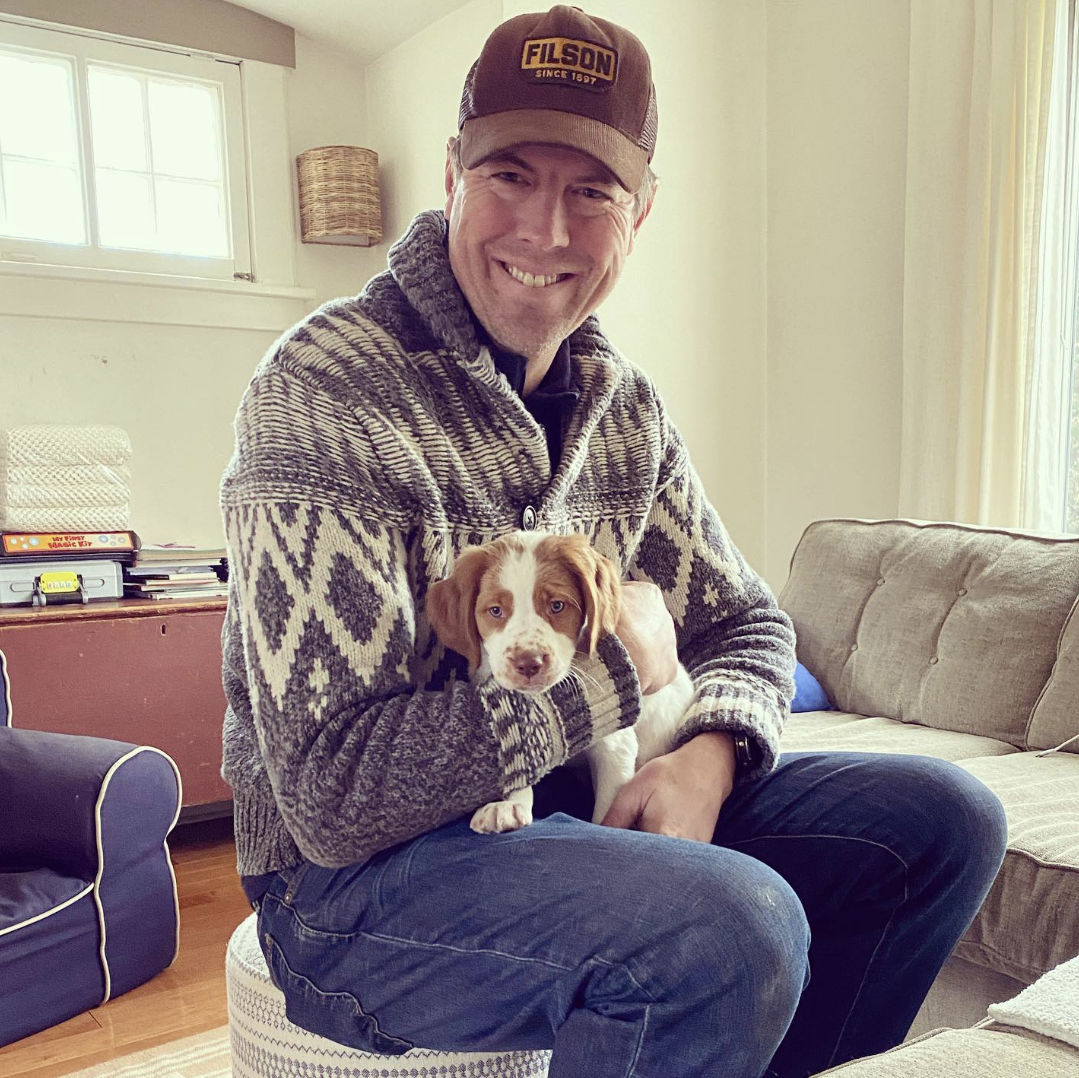 John with the family dog